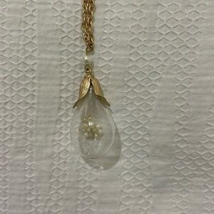 Handmade Gold Toned Necklace with Pendant